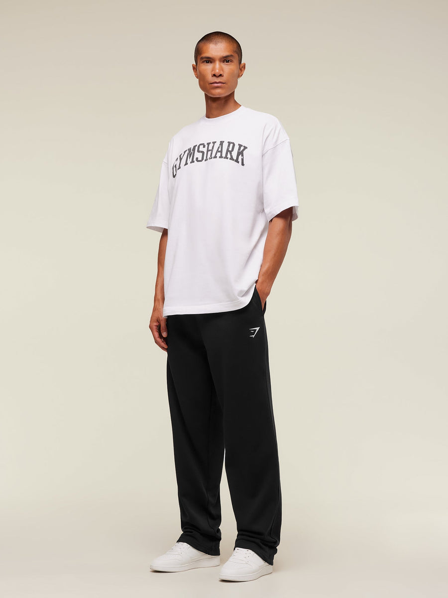 Gymshark Crest Straight Leg Joggers Tall — Black — 6