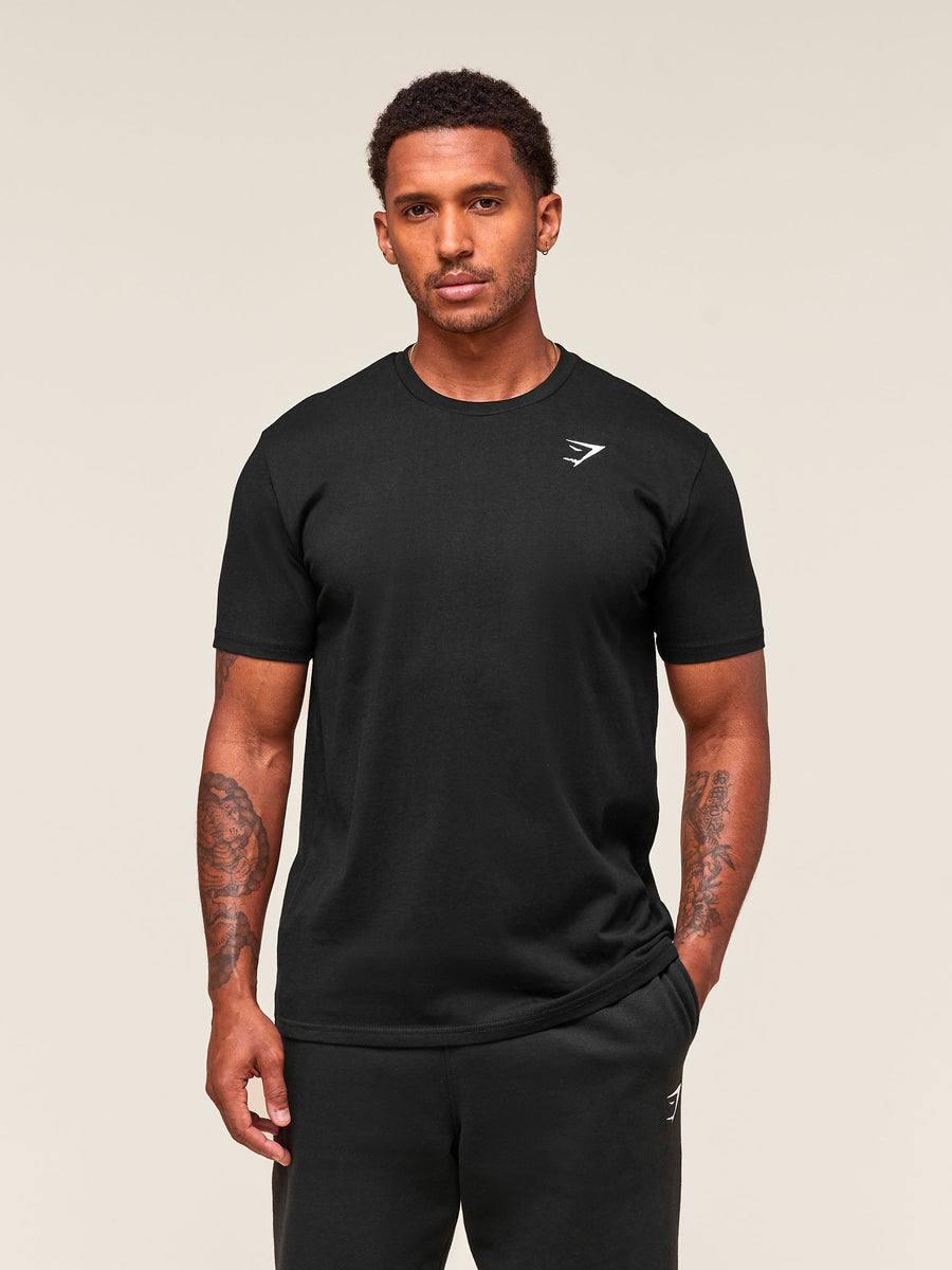 Gymshark Crest T-Shirt — Black — 1