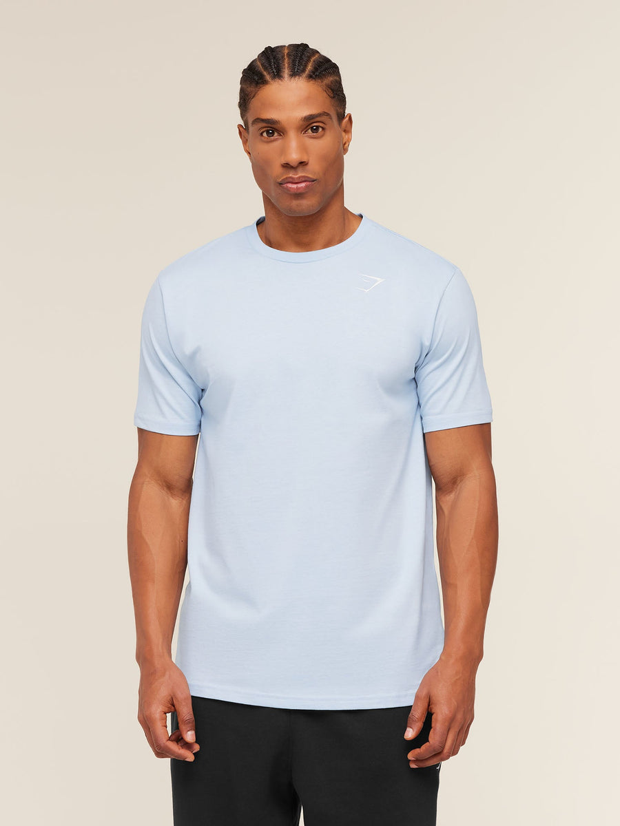 Gymshark Crest T-Shirt — Chilled Blue — 4