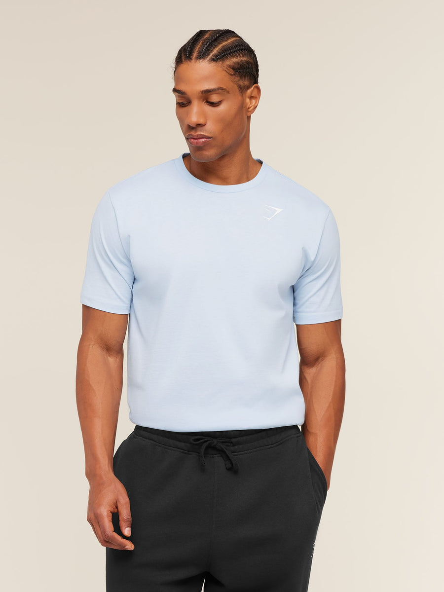 Gymshark Crest T-Shirt — Chilled Blue — 1