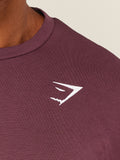 Gymshark Crest T-Shirt — Impact Burgundy — 5