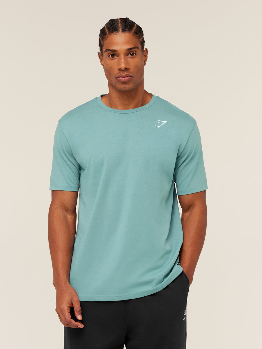Gymshark Crest T-Shirt — GS Storm Blue — 6