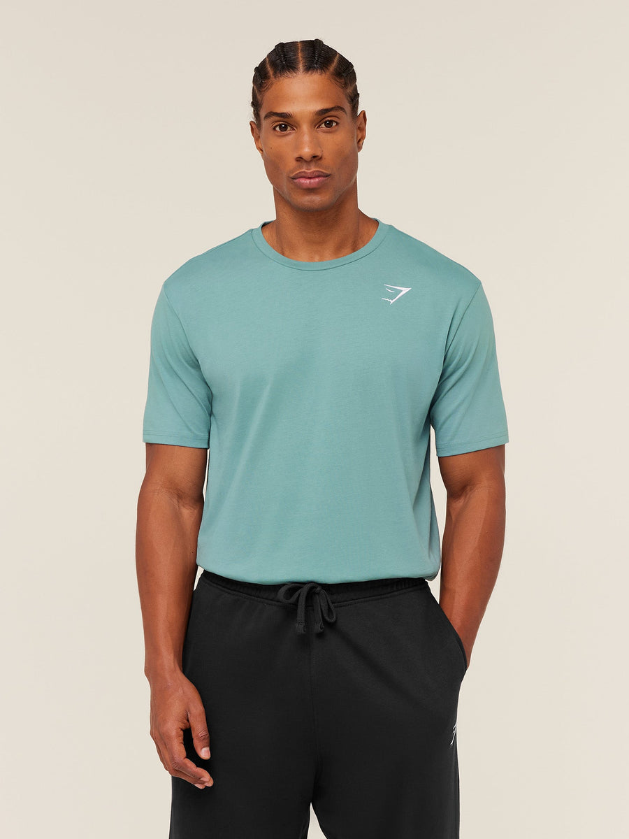 Gymshark Crest T-Shirt — GS Storm Blue — 1