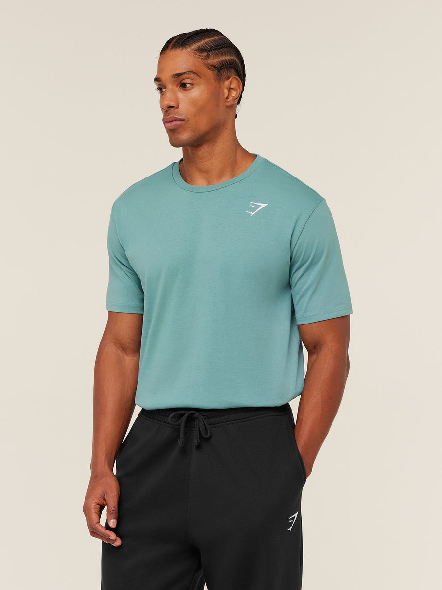 Gymshark Crest T-Shirt — GS Storm Blue — 3
