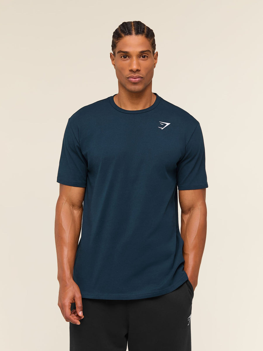 Gymshark Crest T-Shirt — Navy — 1