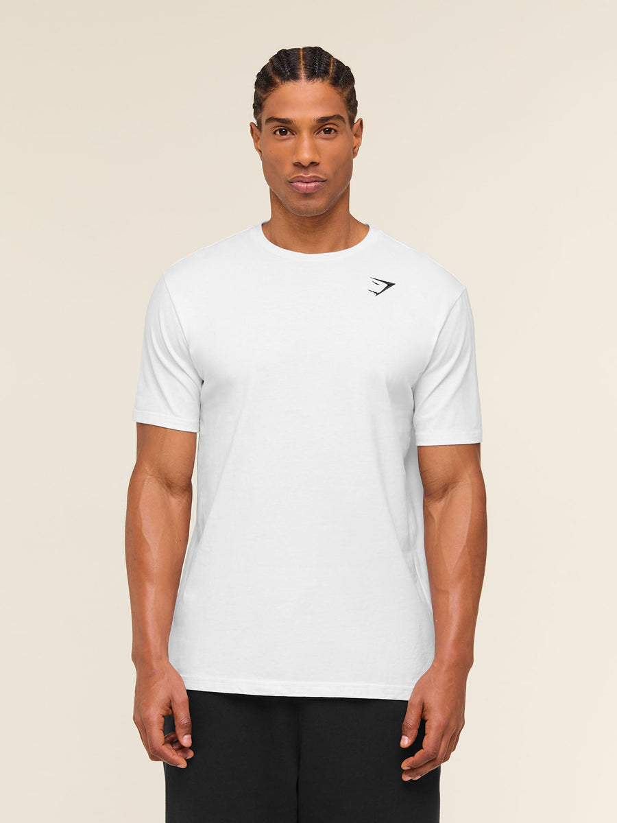 Gymshark Crest T-Shirt — White — 1