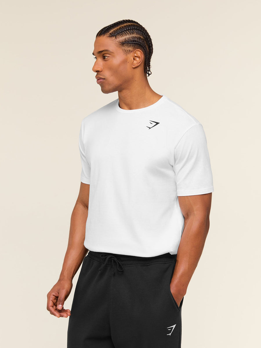 Gymshark Crest T-Shirt — White — 3