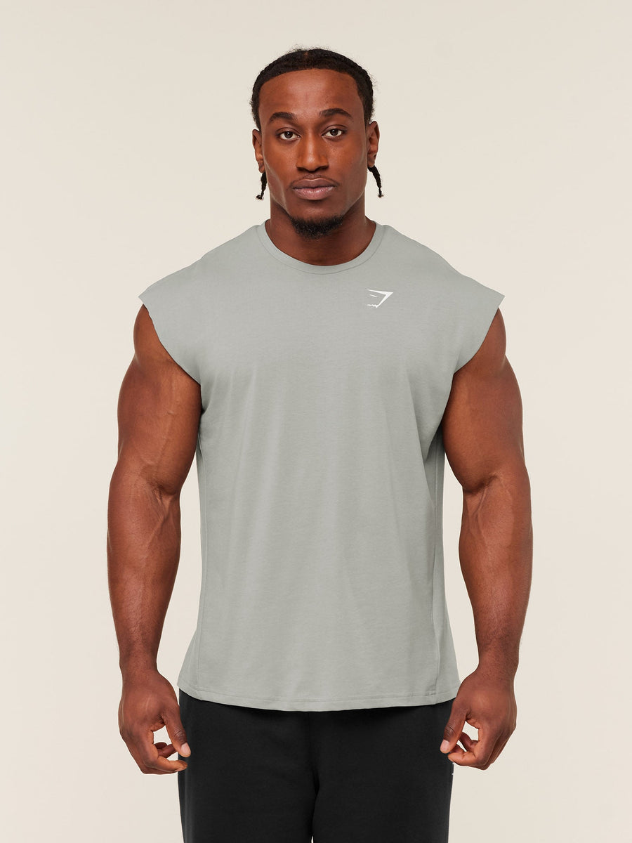 Gymshark Critical Cut Off Tank — Smokey Grey — 2