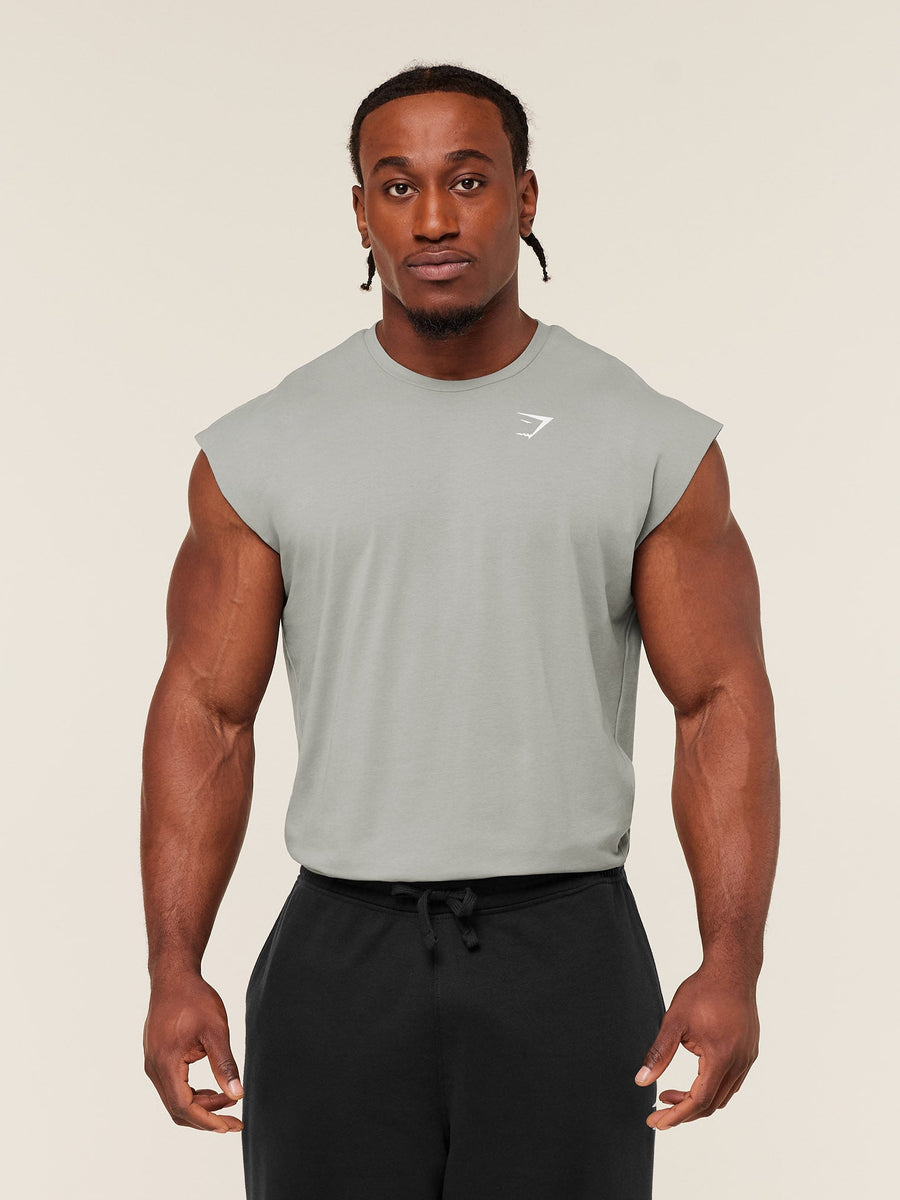 Gymshark Critical Cut Off Tank — Smokey Grey — 1