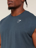 Gymshark Critical Cut Off Tank — GS Stealth Blue — 2