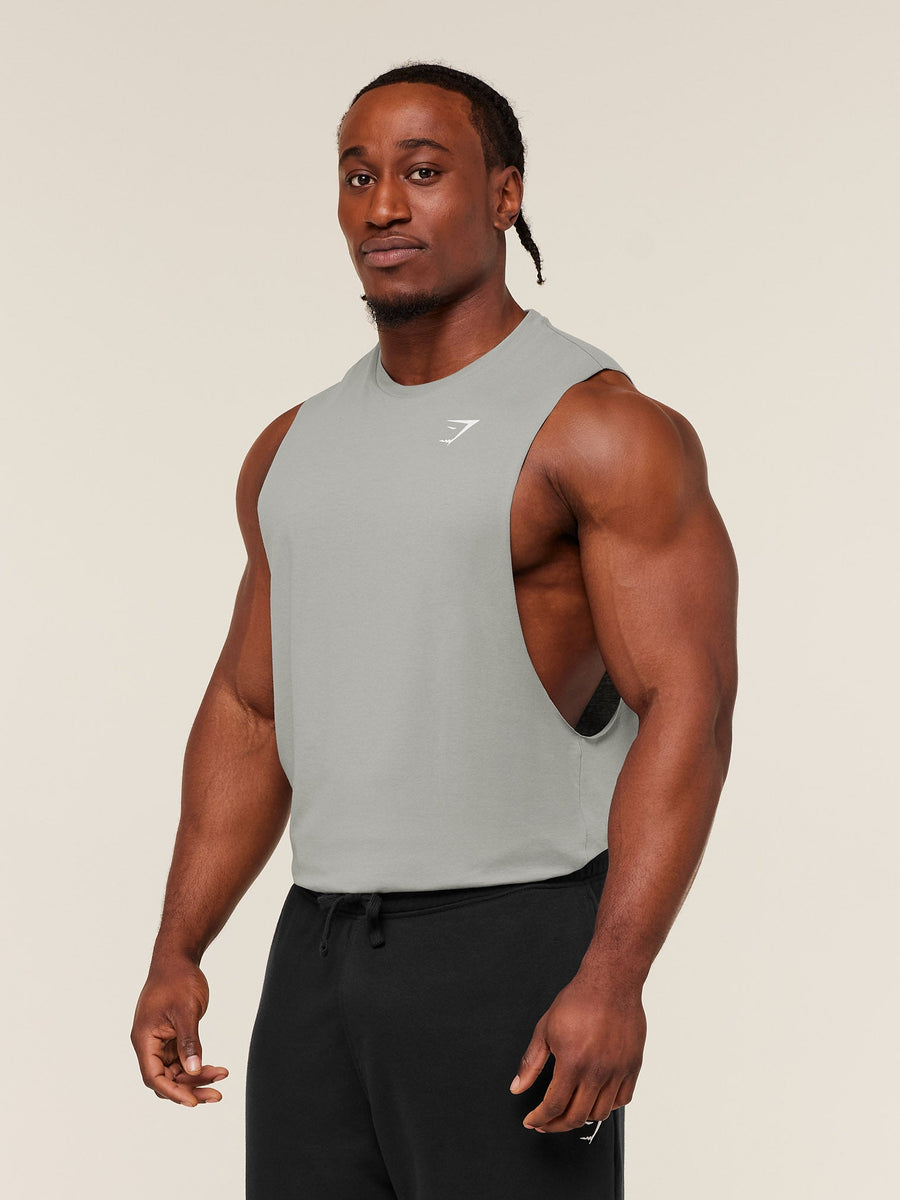 Gymshark Critical 2.0 Drop Arm Tank — Smokey Grey — 4