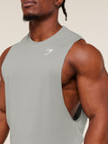 Gymshark Critical 2.0 Drop Arm Tank — Smokey Grey — 5