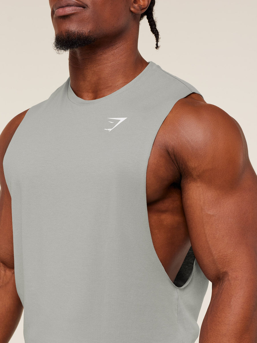 Gymshark Critical 2.0 Drop Arm Tank — Smokey Grey — 5