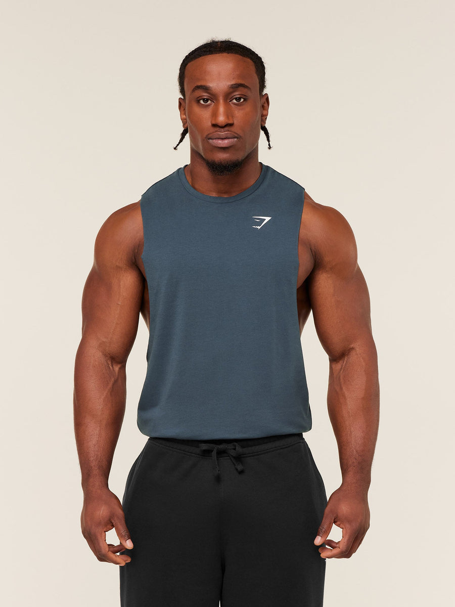 Gymshark Critical 2.0 Drop Arm Tank — GS Stealth Blue — 1