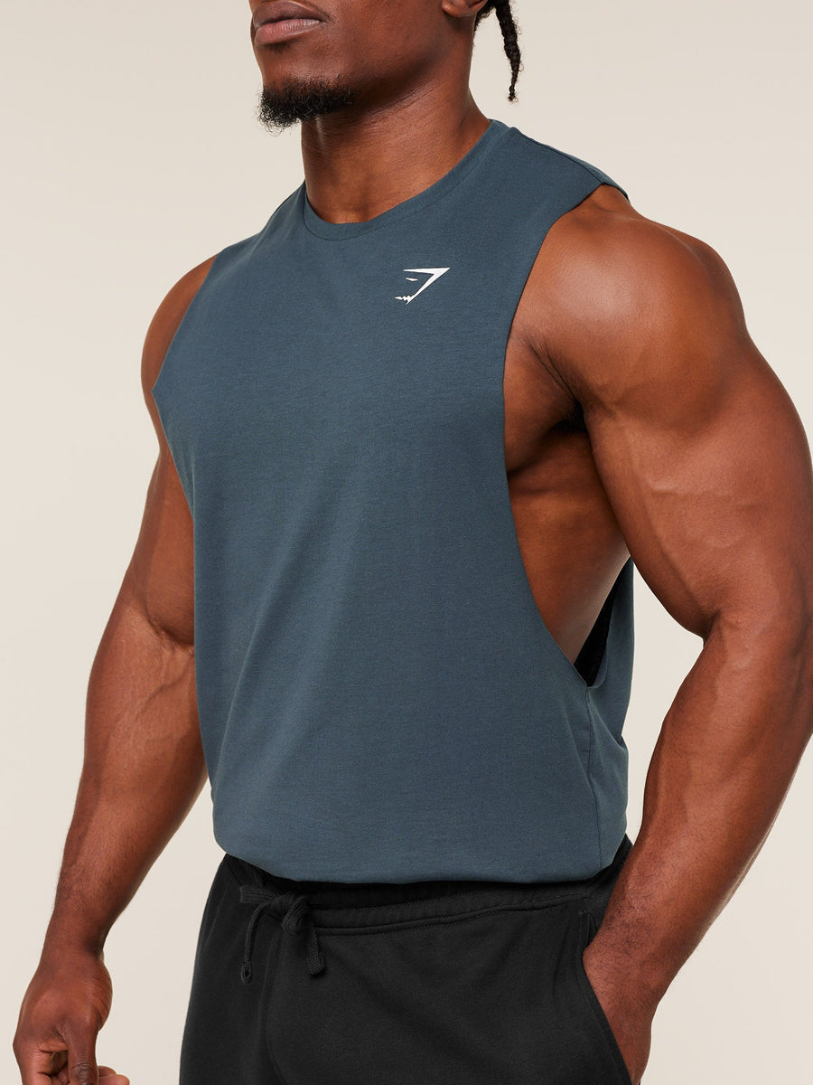 Gymshark Critical 2.0 Drop Arm Tank — GS Stealth Blue — 5