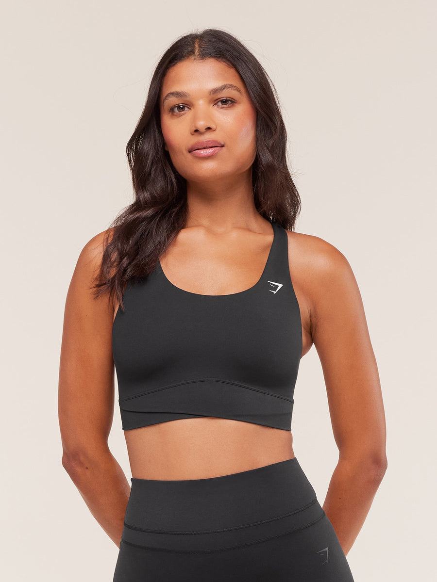 Gymshark Cross Over Sports Bra — Black — 1