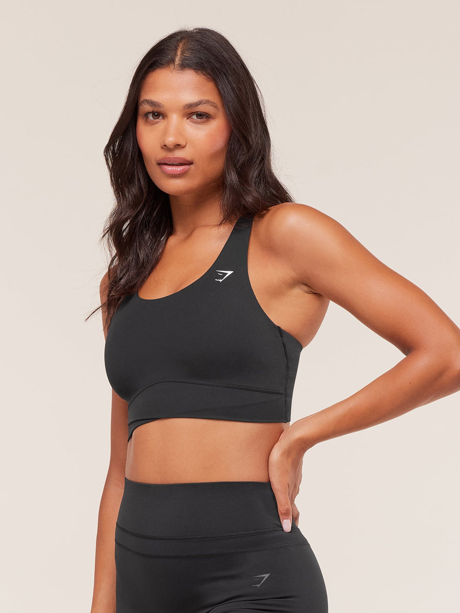 Gymshark Cross Over Sports Bra — Black — 3