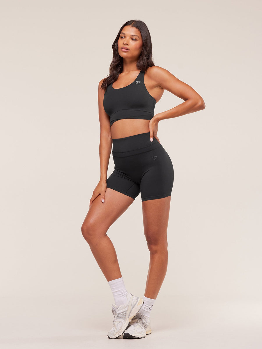 Gymshark Cross Over Sports Bra — Black — 4