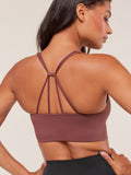 Gymshark Cross Over Sports Bra — Burgundy Brown — 5