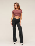 Gymshark Crossover Midi Top with Shelf — Burgundy Brown — 5