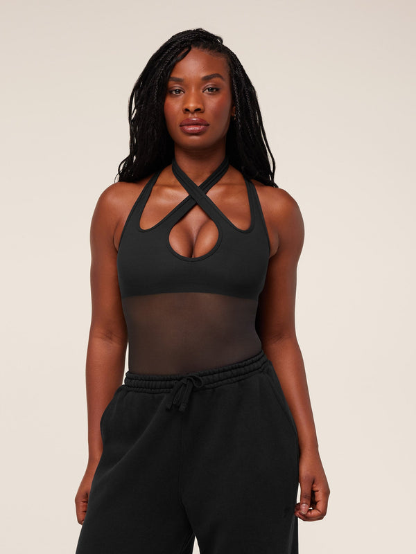 Gymshark Dark Energy Mesh Tank — GS Black