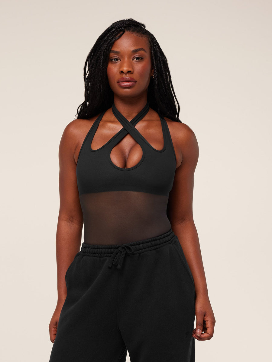 Gymshark Dark Energy Mesh Tank — GS Black — 1