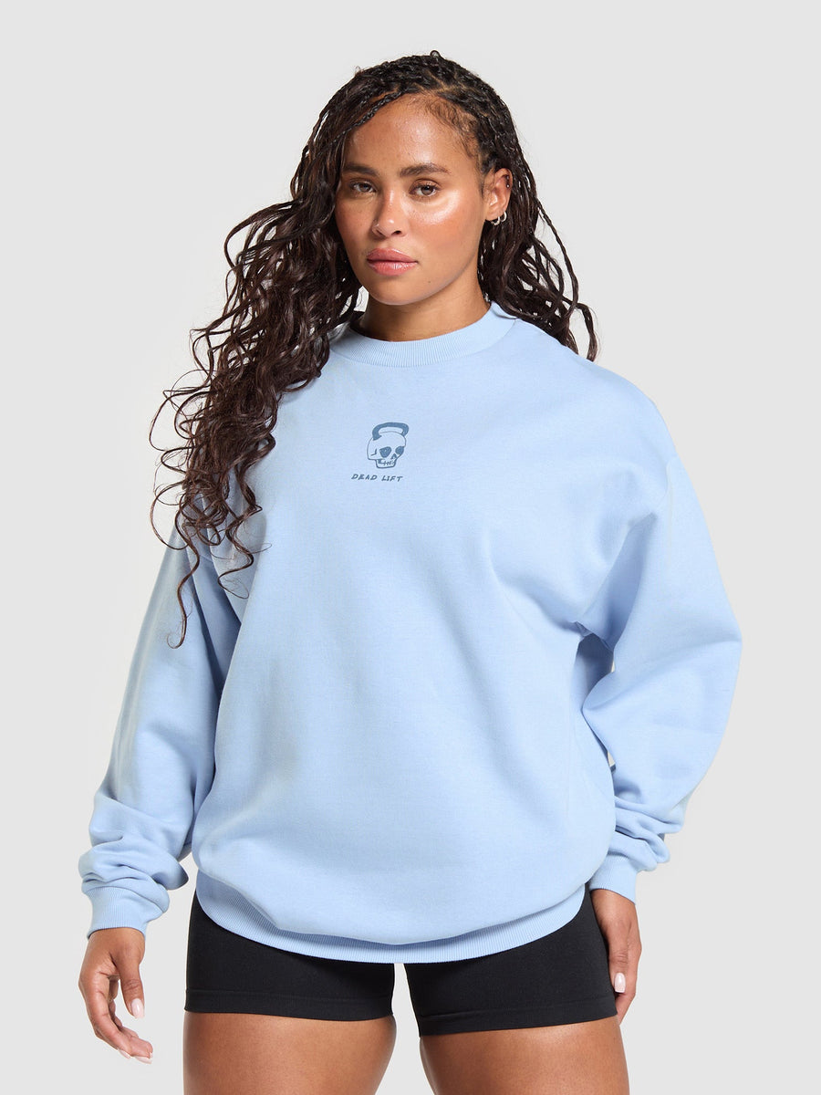 Gymshark Deadlift Graphic Pullover — Gentle Blue — 1
