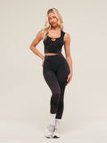 Gymshark Diffuse Seamless Cropped Tank — Black/Calm Pink — 3