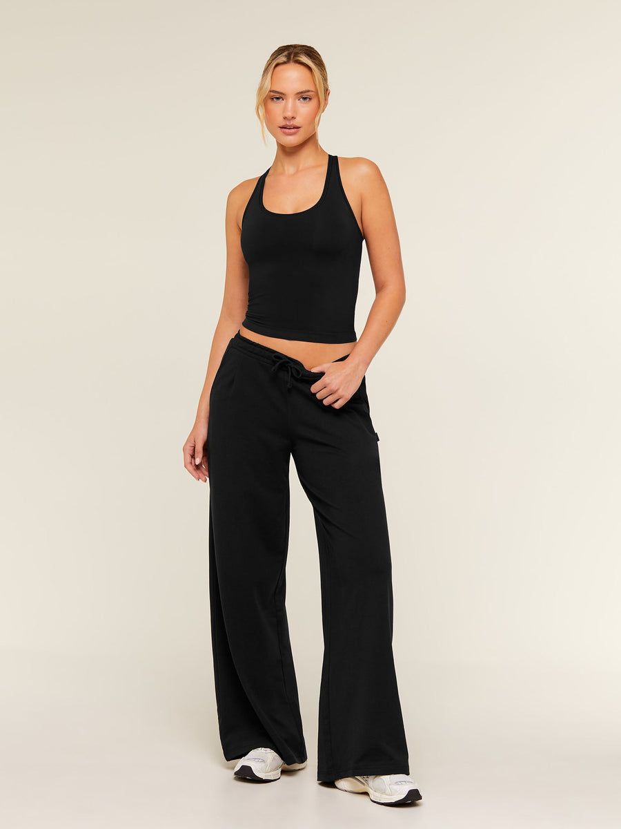Gymshark Lightweight Wide Leg Pants Regular — Black — 5