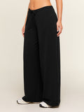 Gymshark Lightweight Wide Leg Pants Regular — Black — 4