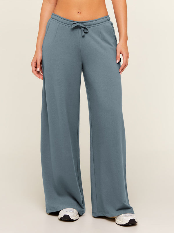 Gymshark Lightweight Wide Leg Pants Regular — Iron Blue