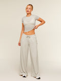 Gymshark Lightweight Wide Leg Pants Regular — Pebble Grey — 6