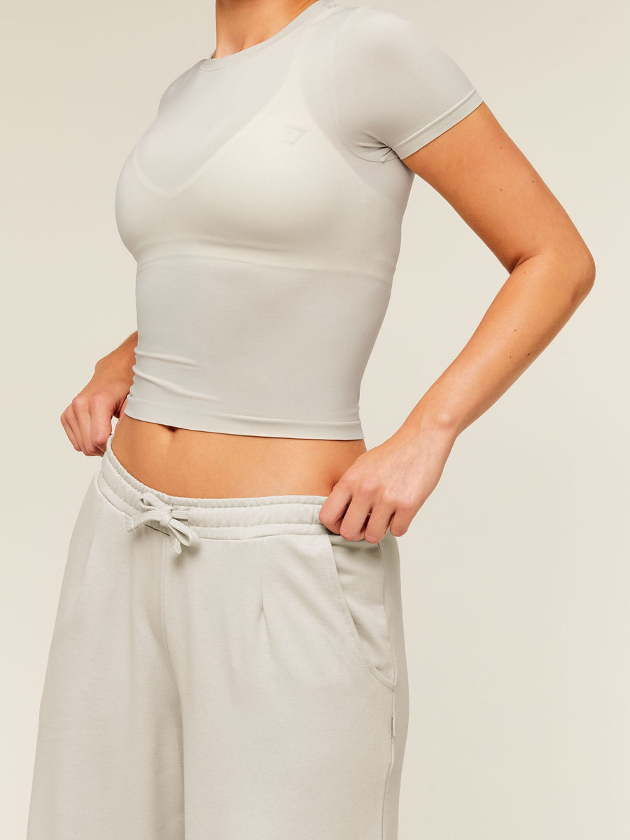 Gymshark Lightweight Wide Leg Pants Regular — Pebble Grey — 7