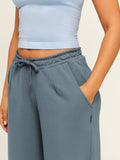 Gymshark Lightweight Wide Leg Pant Short — Iron Blue — 6