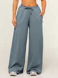 Gymshark Lightweight Wide Leg Pant Short — Iron Blue — 1