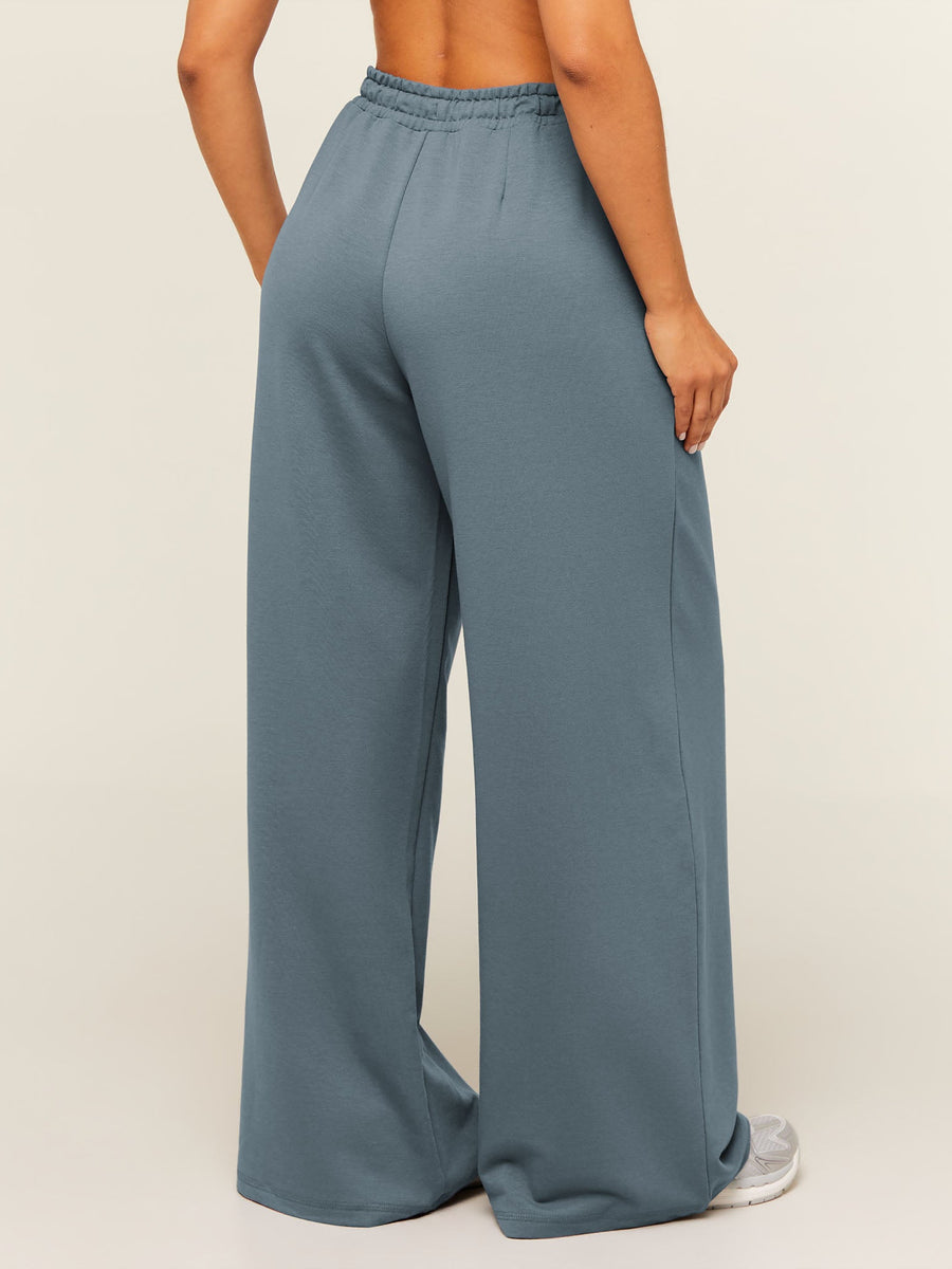 Gymshark Lightweight Wide Leg Pant Short — Iron Blue — 3