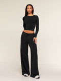Gymshark Lightweight Wide Leg Pant Tall — Black — 5