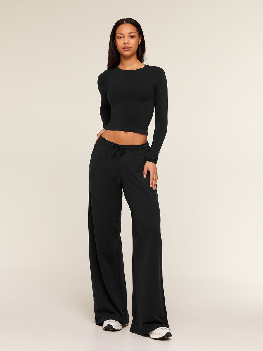 Gymshark Lightweight Wide Leg Pant Tall — Black — 5