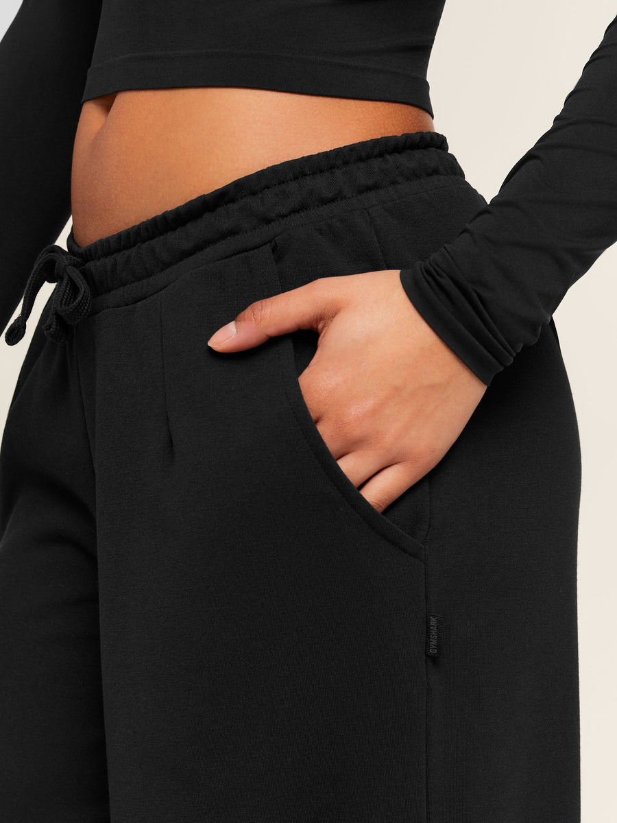 Gymshark Lightweight Wide Leg Pant Tall — Black — 6