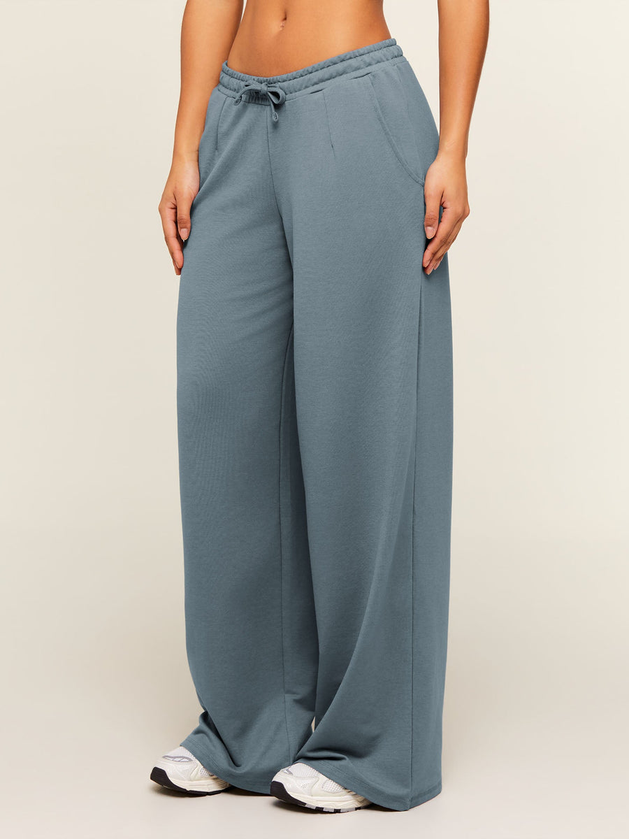 Gymshark Lightweight Wide Leg Pant Tall — Iron Blue — 4