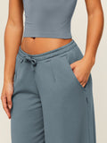 Gymshark Lightweight Wide Leg Pant Tall — Iron Blue — 6