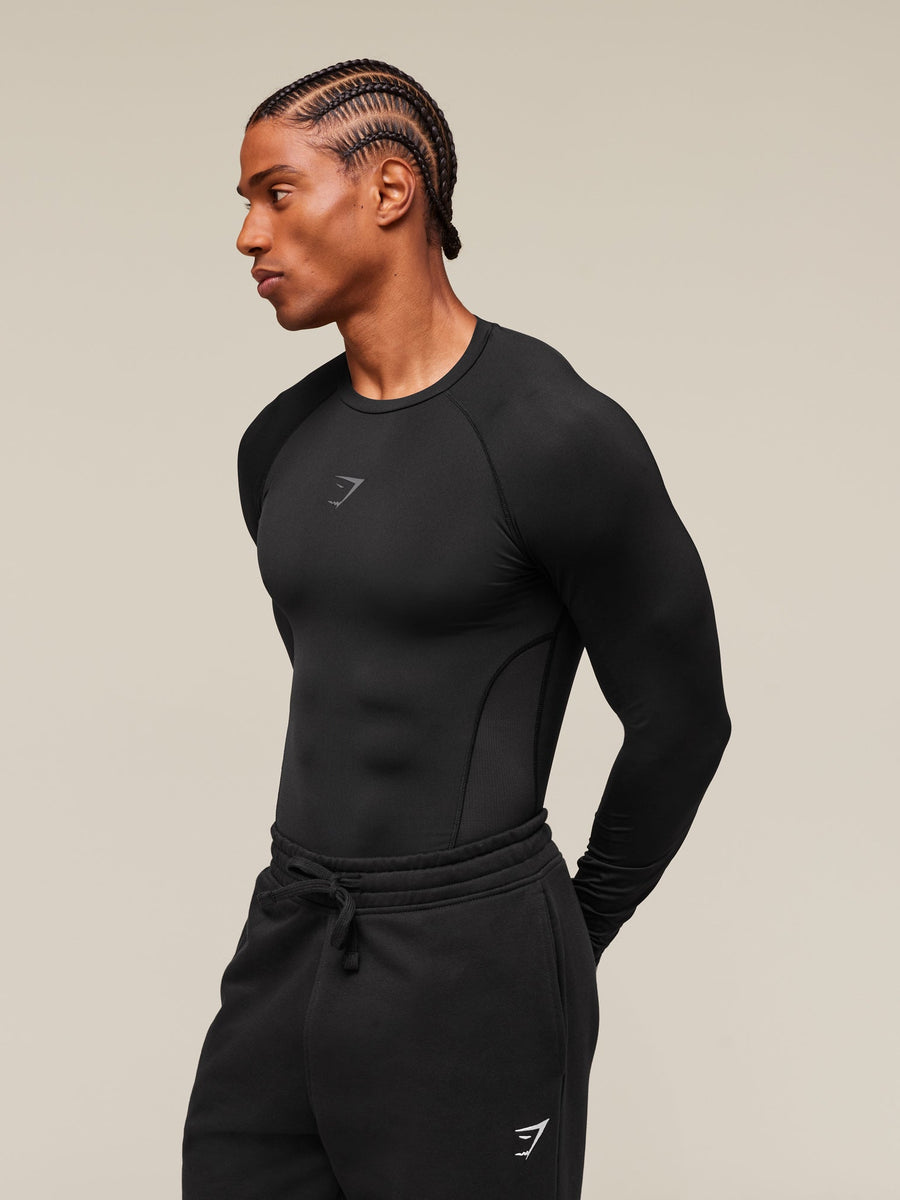 Gymshark Element Baselayer Long Sleeve T-Shirt — Black — 4