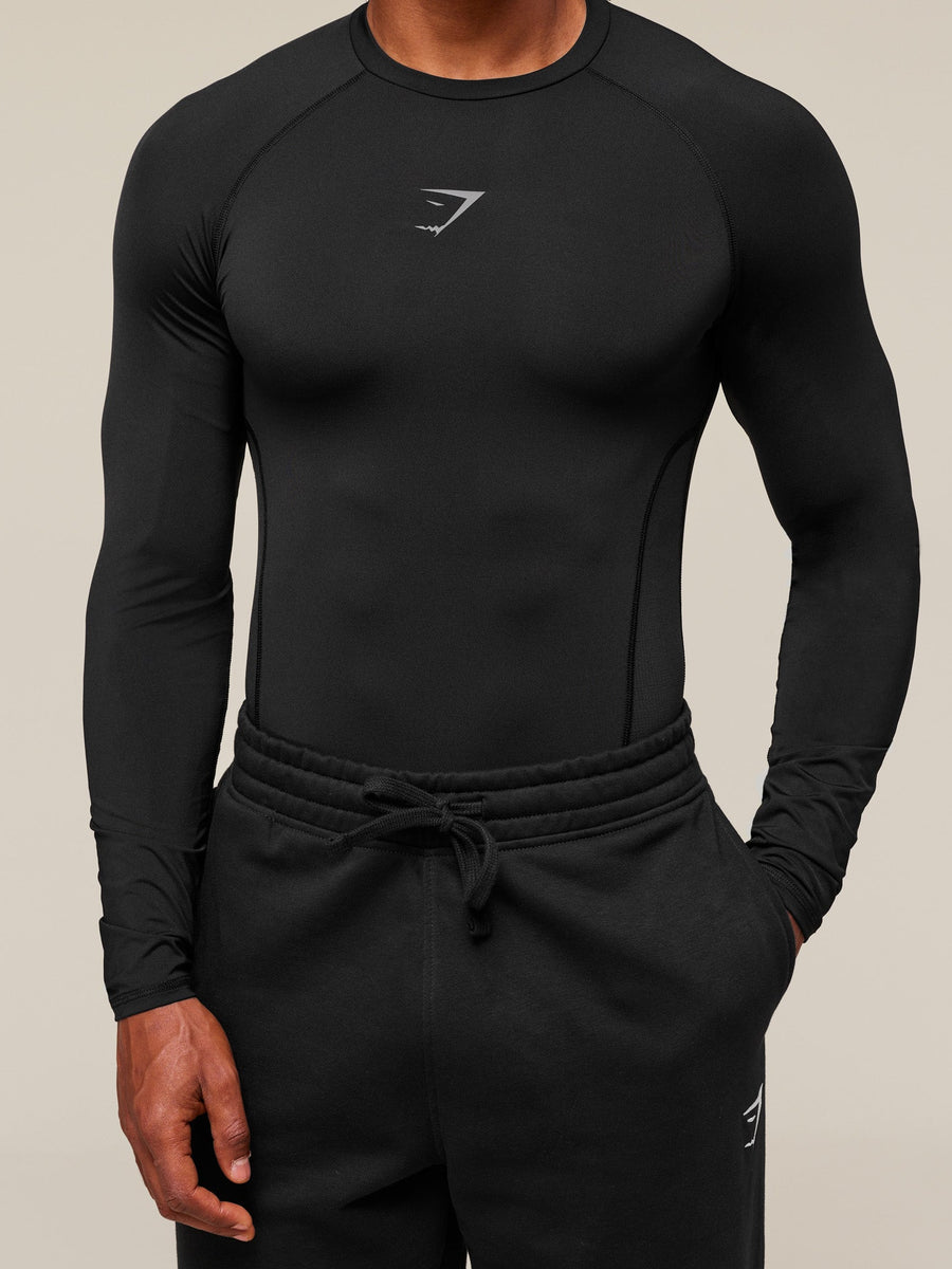 Gymshark Element Baselayer Long Sleeve T-Shirt — Black — 5