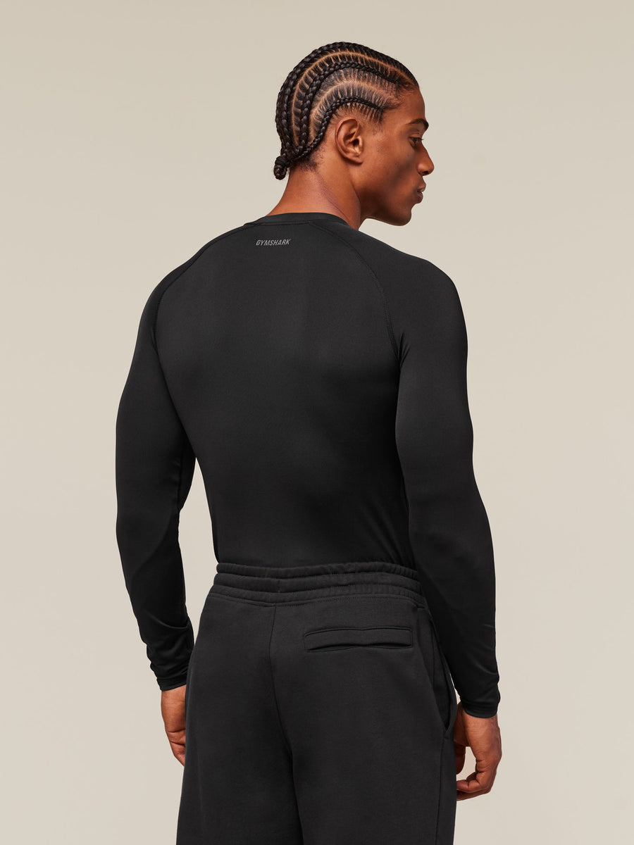 Gymshark Element Baselayer Long Sleeve T-Shirt — Black — 3