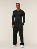 Gymshark Element Baselayer Long Sleeve T-Shirt — Black/Brand Blue — 6