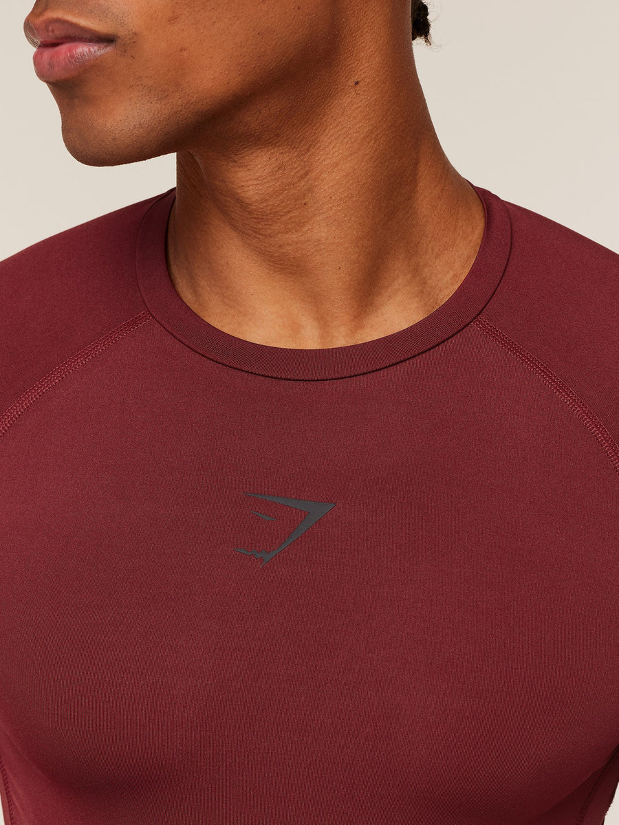 Gymshark Element Baselayer Long Sleeve T-Shirt — Sets Red — 4