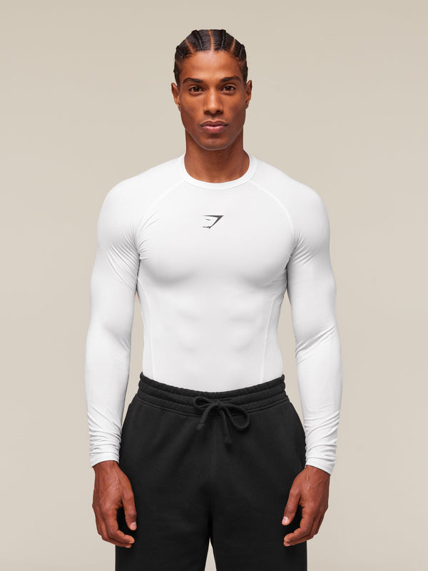 Gymshark Element Baselayer Long Sleeve T-Shirt — White