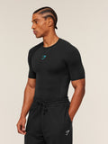 Gymshark Element Baselayer T-Shirt — Black/Brand Blue — 3