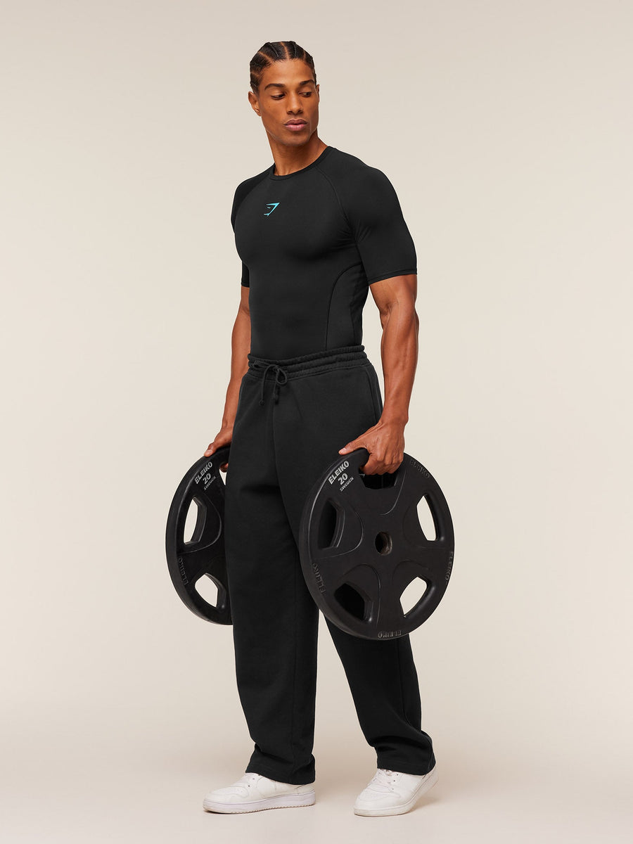 Gymshark Element Baselayer T-Shirt — Black/Brand Blue — 6
