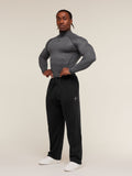 Gymshark Element Baselayer Mock Neck Long Sleeve T-Shirt — Black/Dark Grey Marl — 4